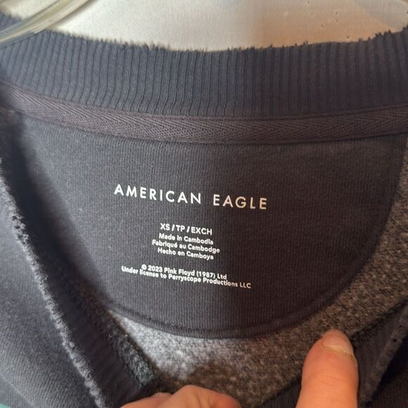 American Eagle Pink Floyd Black Crewneck Sweatshirt With Psychedelic Design. XS. - Picture 4 of 7